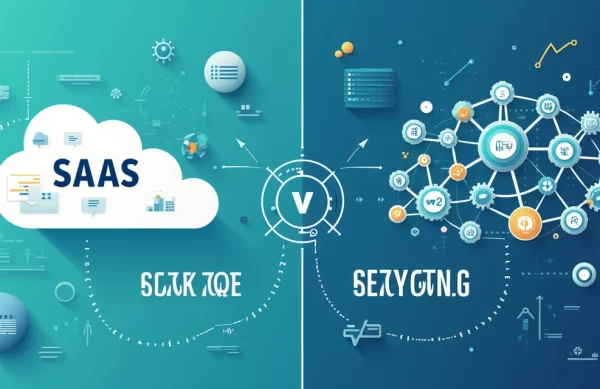 Ilustração corporativa mostrando software trabalhando de forma adequada para o negócio